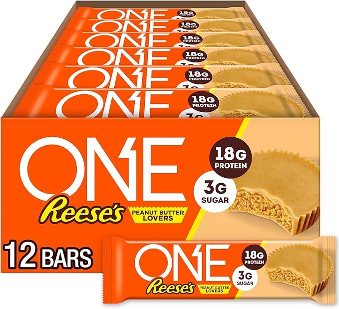 ONE Protein Bars, Reese's Peanut Butter Lovers, Gluten Free with 18g Protein and 3g Sugar, Pantry Staples, 2.12 oz (12 Count) - Image 4
